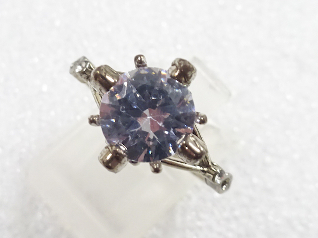 JAPANESE KIMONO / ANTIQUE CRYSTAL RING (SIZE 15.5)